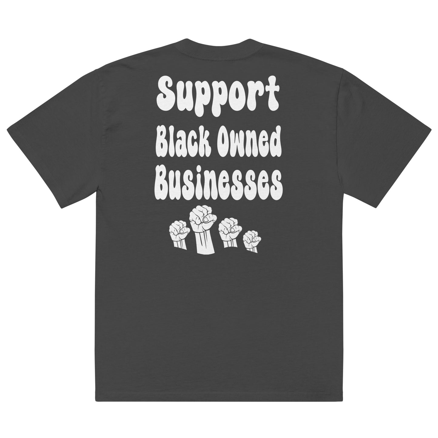 Primacy Support Black Owned Premium Oversized Faded T-shirt