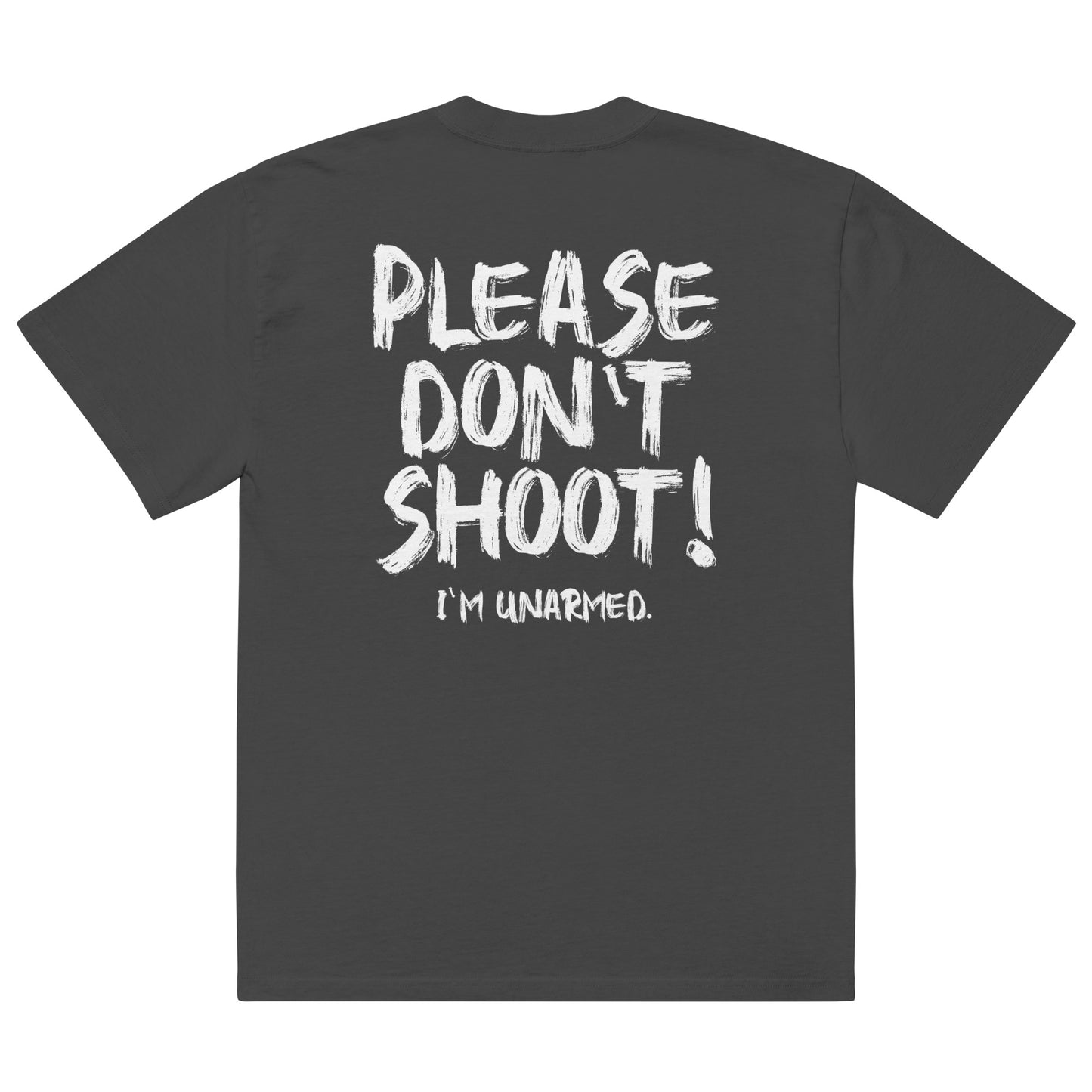 Please Don't Shoot Oversized Faded T-shirt