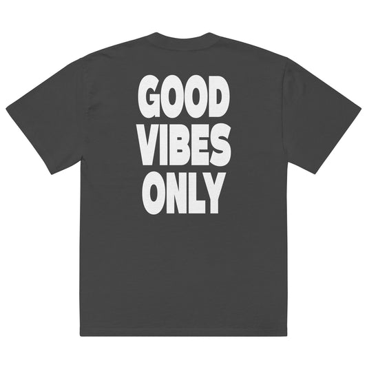 Good Vibes Only Oversized faded t-shirt