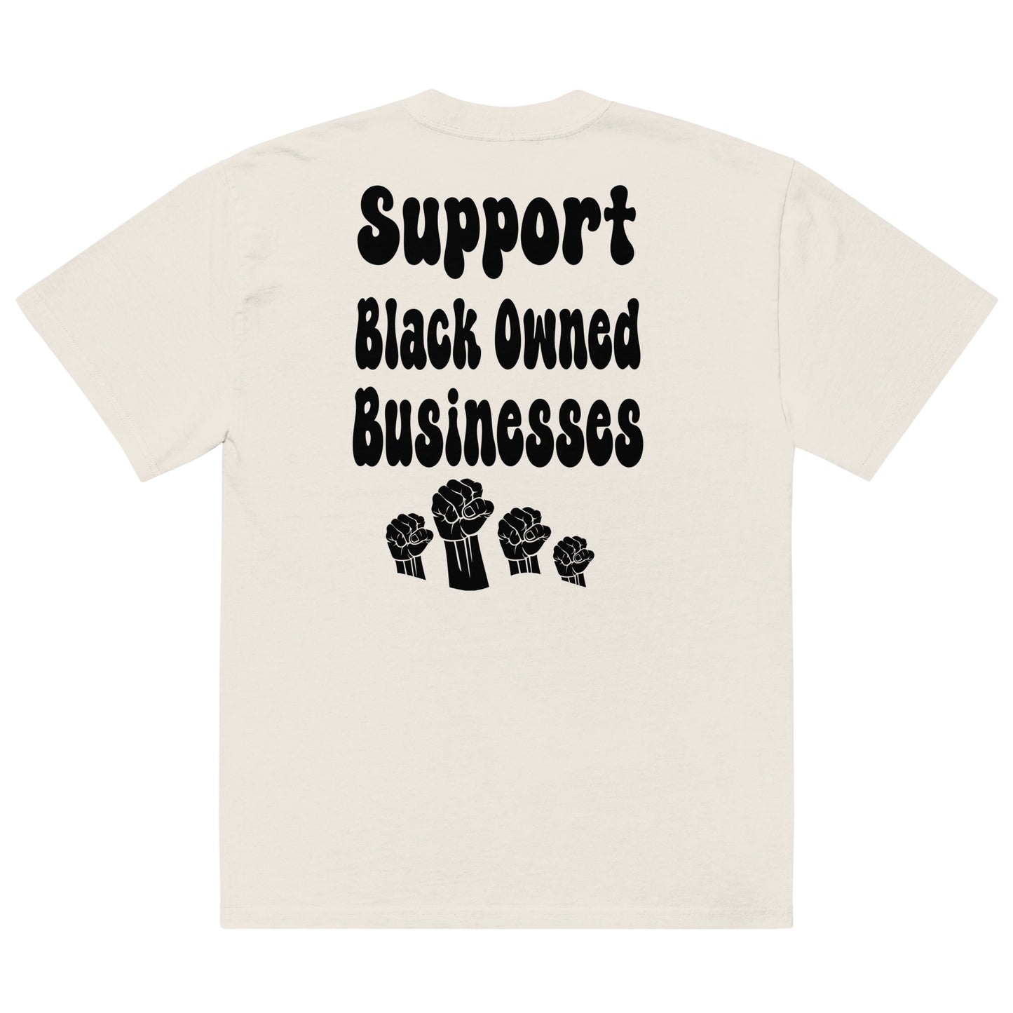 Primacy Support Black Owned Premium Oversized Faded T-shirt