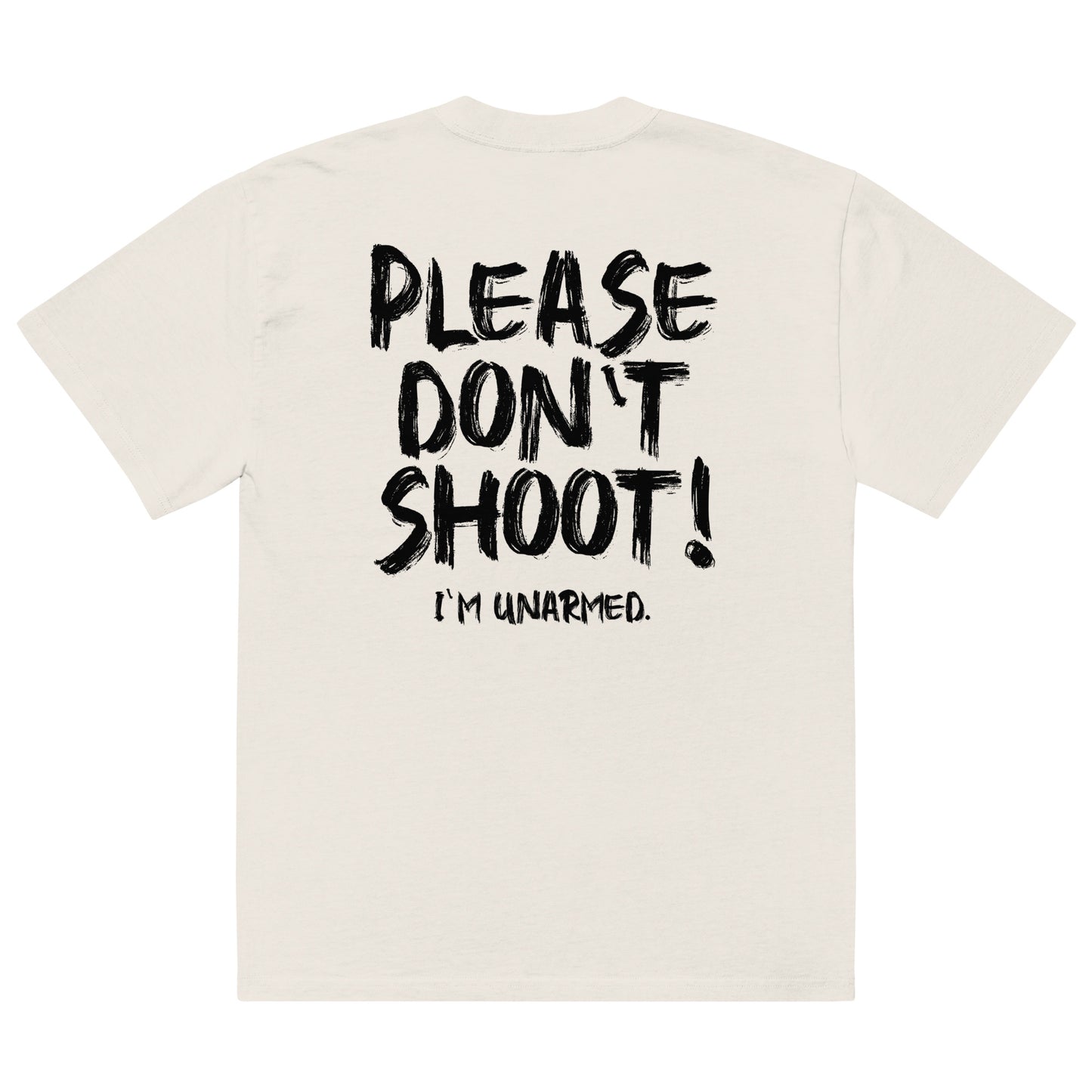 Please Don't Shoot Oversized Faded T-shirt