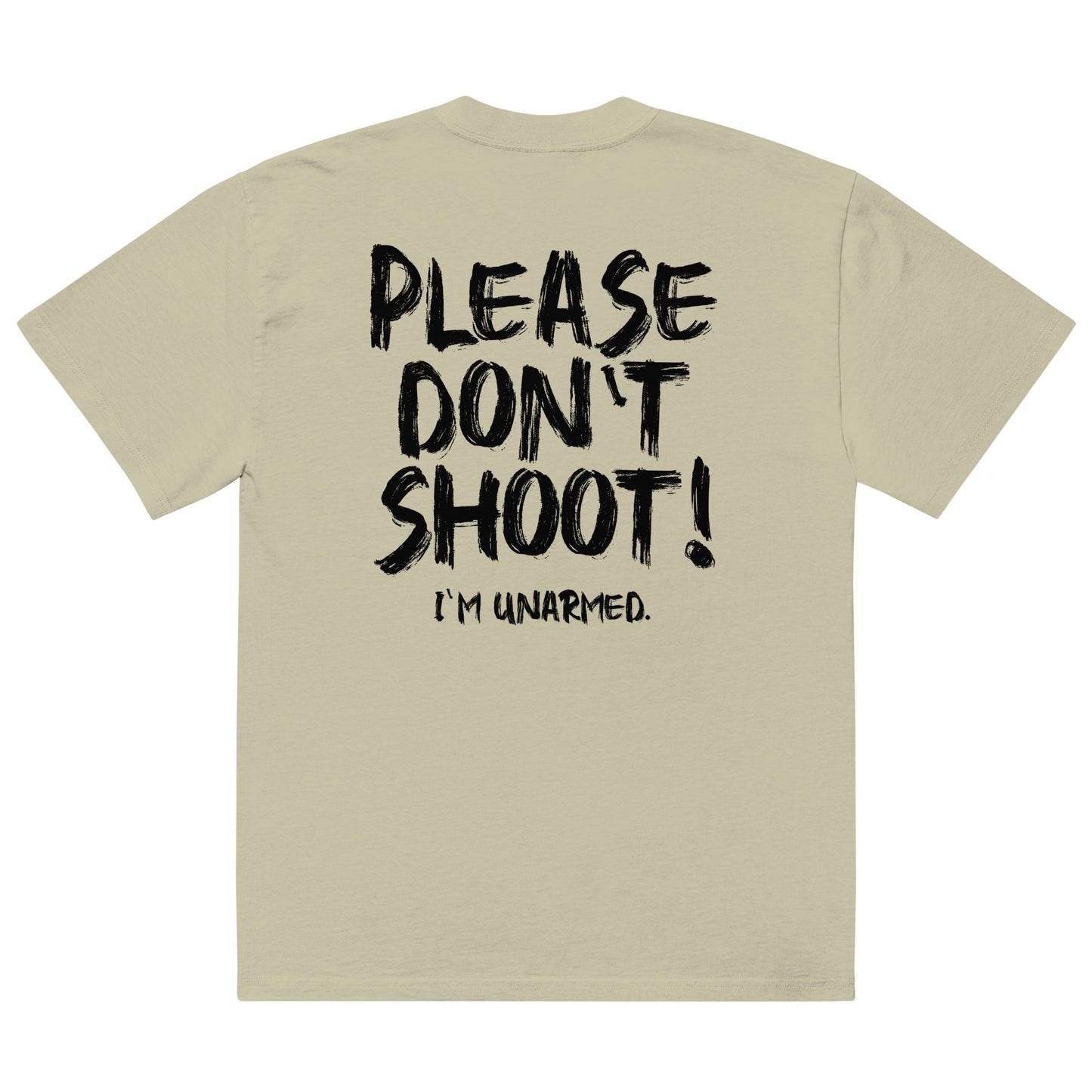 Please Don't Shoot Oversized Faded T-shirt