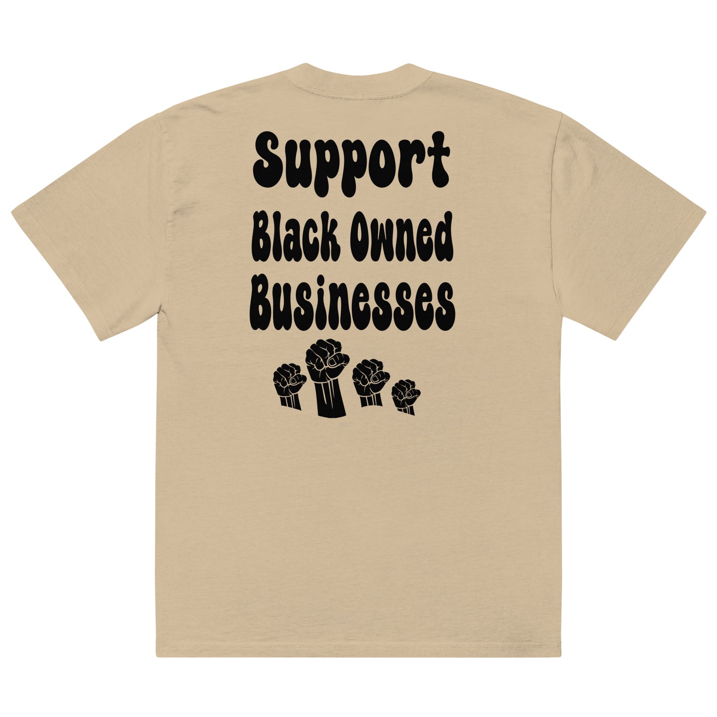 Primacy Support Black Owned Premium Oversized Faded T-shirt