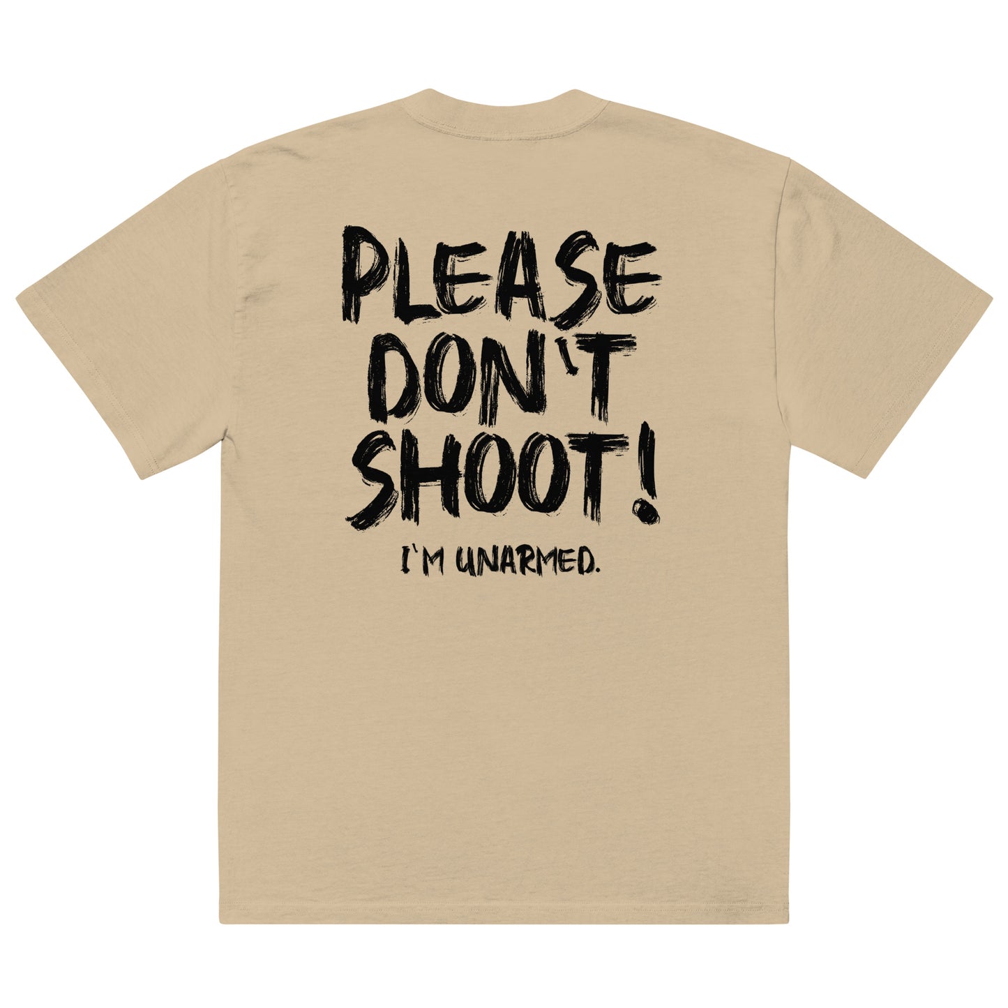 Please Don't Shoot Oversized Faded T-shirt