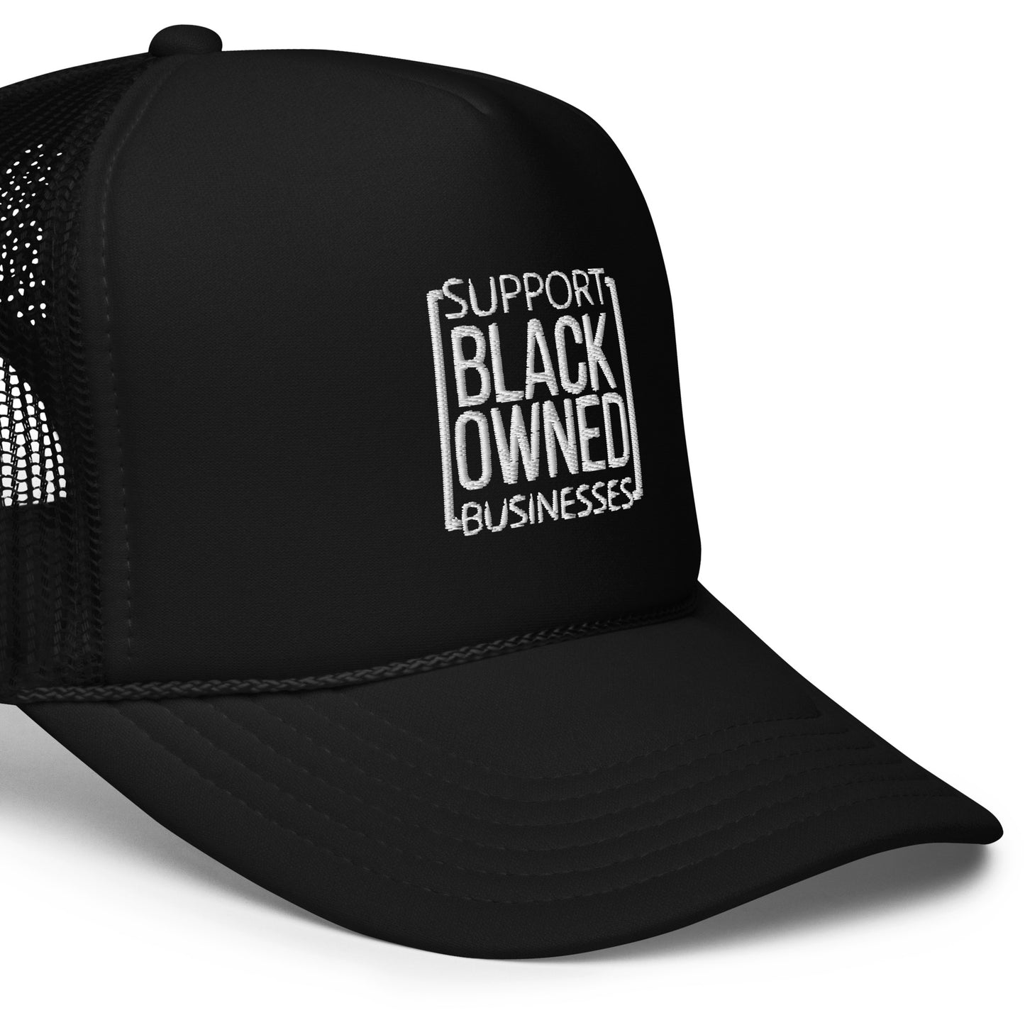 Primacy Support Black Owned Trucker Hat